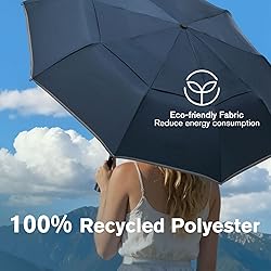 G4Free 42 Inch Eco Windproof Folding Umbrella for