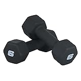 CAP Barbell Neoprene Dumbbell Weights, 6 lb