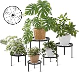 Bamworld 5-Pack Metal Plant Stands Indoor Outdoor Heavy Duty Anti-Rust Iron