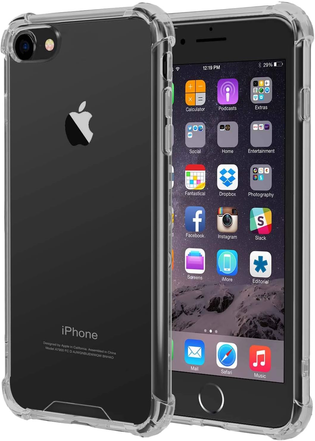 iPhone 6 Plus Case, iEugen Thin Case Cover TPU Rubber Gel 5.5", Slim Fit Transparent Clear Back Case, Soft Silicone, Heavy Duty Protection [Compatible with iPhone 6 Plus and iPhone 6s Plus] (Gray)