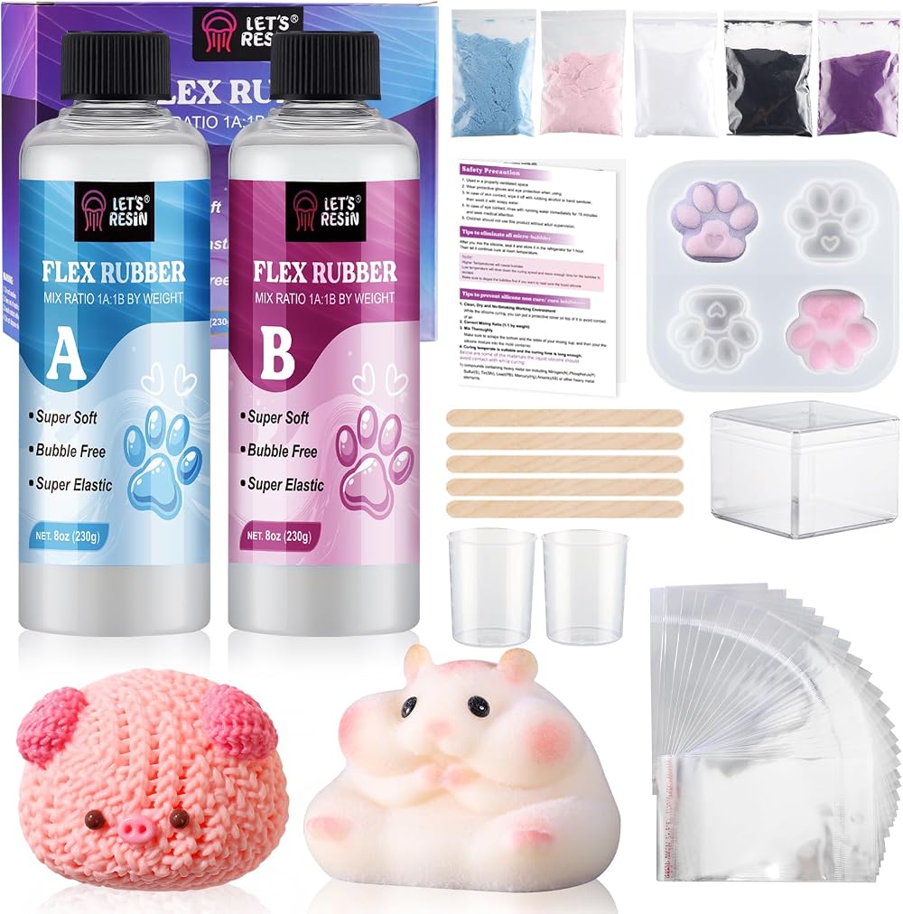 LET'S RESIN Liquid Silicone for Squishy Maker 16oz 1:1 Ratio Diy Kit