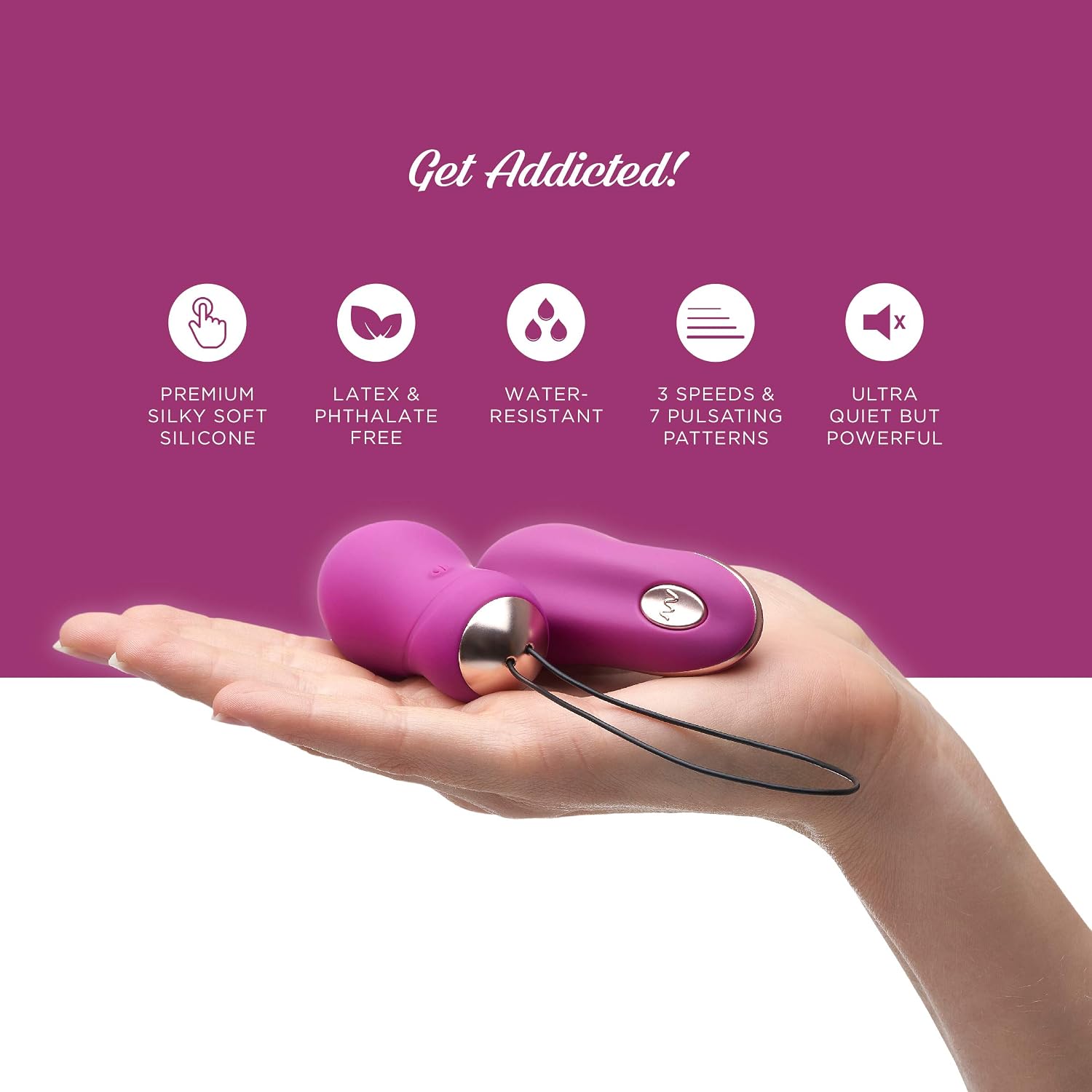 So Divine Addicted Rechargeable Vibrating Love Egg Vibrator with Remote Control for Women and Couples - Image 4