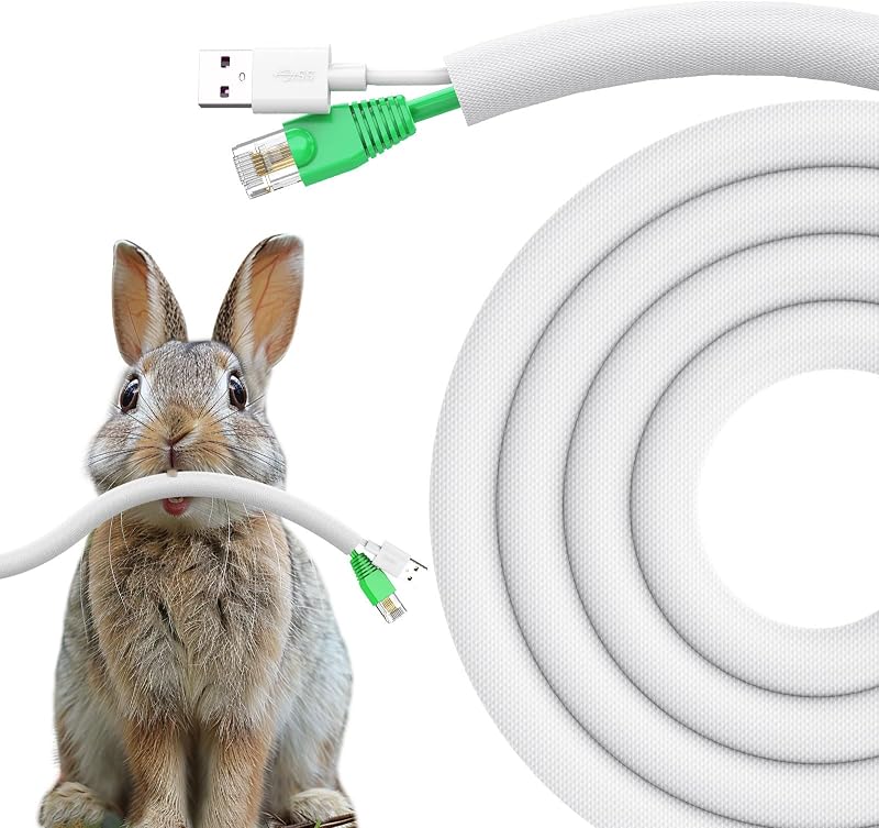 REFLYING Dog Cat Cord Protector 3M 9.5mm Cable Tidy Sleeve Protect Wires Pets