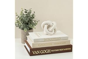 Fveuc Linen Faux Book Box Set of 3, Decorative Books for Shelves, Fake Books for Decoration with Secret Compartment, Modern A