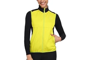 Little Donkey Andy Windproof Sleeveless Vest Jacket for Women, Water-Repellent Stretch Sports Vest for Cycling, Running