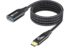 PHIXERO [10Gbps USB C to USB 3.1 Gen 2 Adapter 3.3 FT, USB-C Male to USB-A Female, USB Type C to USB OTG Cable, USB to USB C Adapter Compatible with MacBook Pro/Air, iPad Pro, Samsung Galaxy