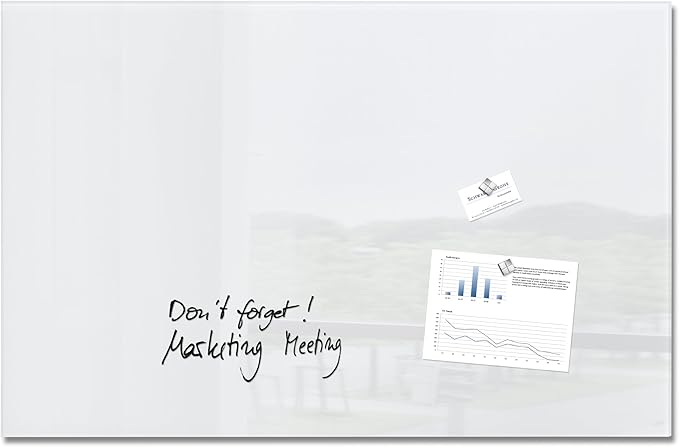 Sigel 1000 X 650 Mm Magnetic Artverum Super Glass Board White