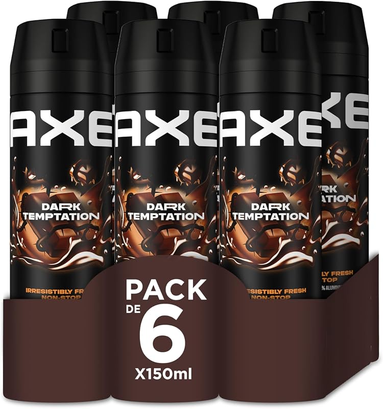 Desodorante axe dark temptation - 150 ml - embalagem de 6