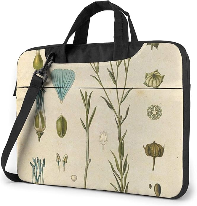 Laptop Bag,Floral Printed Shoulder Bag Satchel Tablet