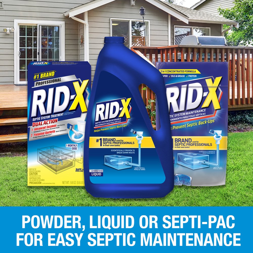 RIDX Septic Tank System Treatment, 6 Month Supply Liquid, 48oz