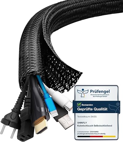 shinfly Cable Tidy Sleeve 13 mm Self-Closing 10 m Cable Management