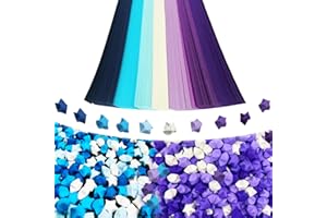 LOAENGEO Star origami, origami star paper strips, lucky star decorative paper strips, DIY handicrafts (blue purple gradient (540 pieces))