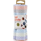 Full Circle Tidy 100% Organic Cotton Dish Cloths, Kitchen Towels, Absorbent | Reusable and machine washable, these organic cotton cloths replace hundreds of singleuse paper towels