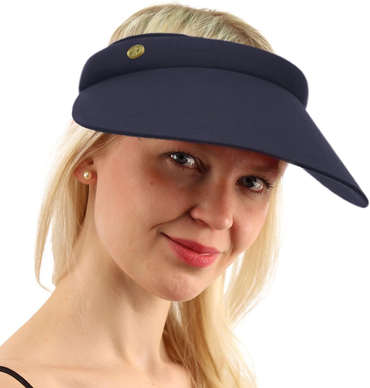 UPF UV Sun Protection Wide 100 Cotton Brim Clip Visor Beach Golf Cap