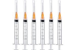 100 Pack - 3ml 25 Gauge 5/8 Inch Syringe Lab Supplies, Individually Sealed Packaged