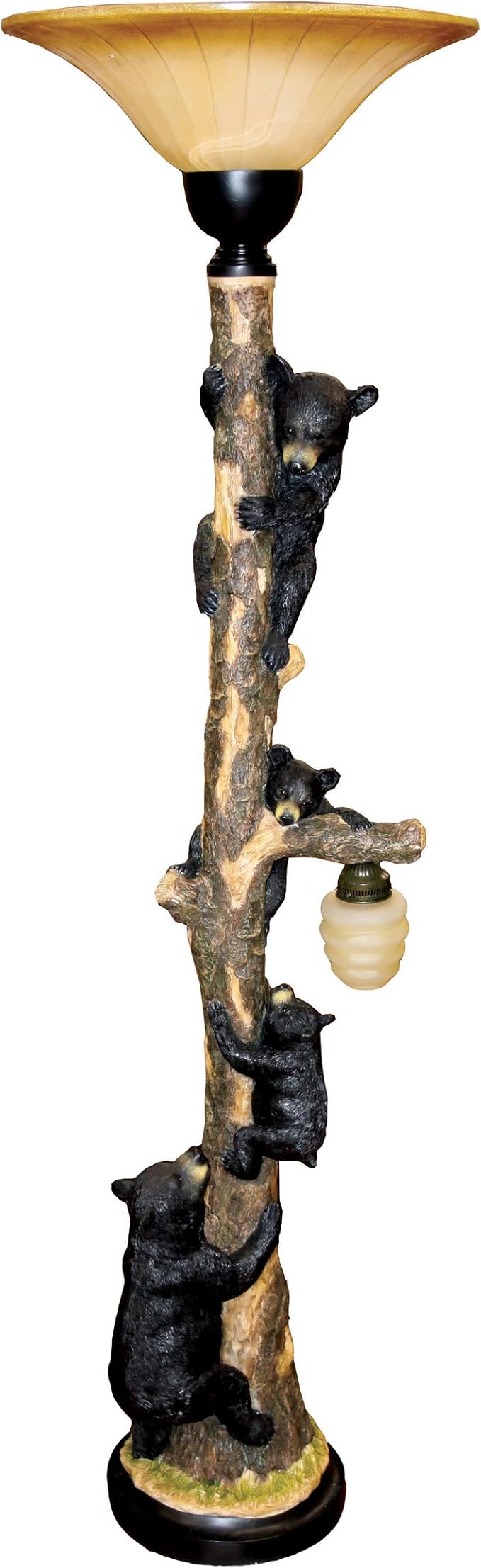 River's Edge Products Climbing Black Bears Floor Lamp with