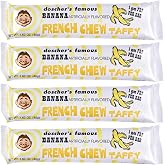 French Chew Taffy, Classic, Soft &amp; Chewy Banana Candy, Made in the USA, Pack of 4