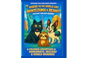 Where In The World Are Montezuma & Beans?...and their side-kick Slothy!: A Coloring Adventure of Monuments, Mischief & World 