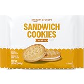 Amazon Grocery, Vanilla Sandwich Cookies, 14.3 Oz