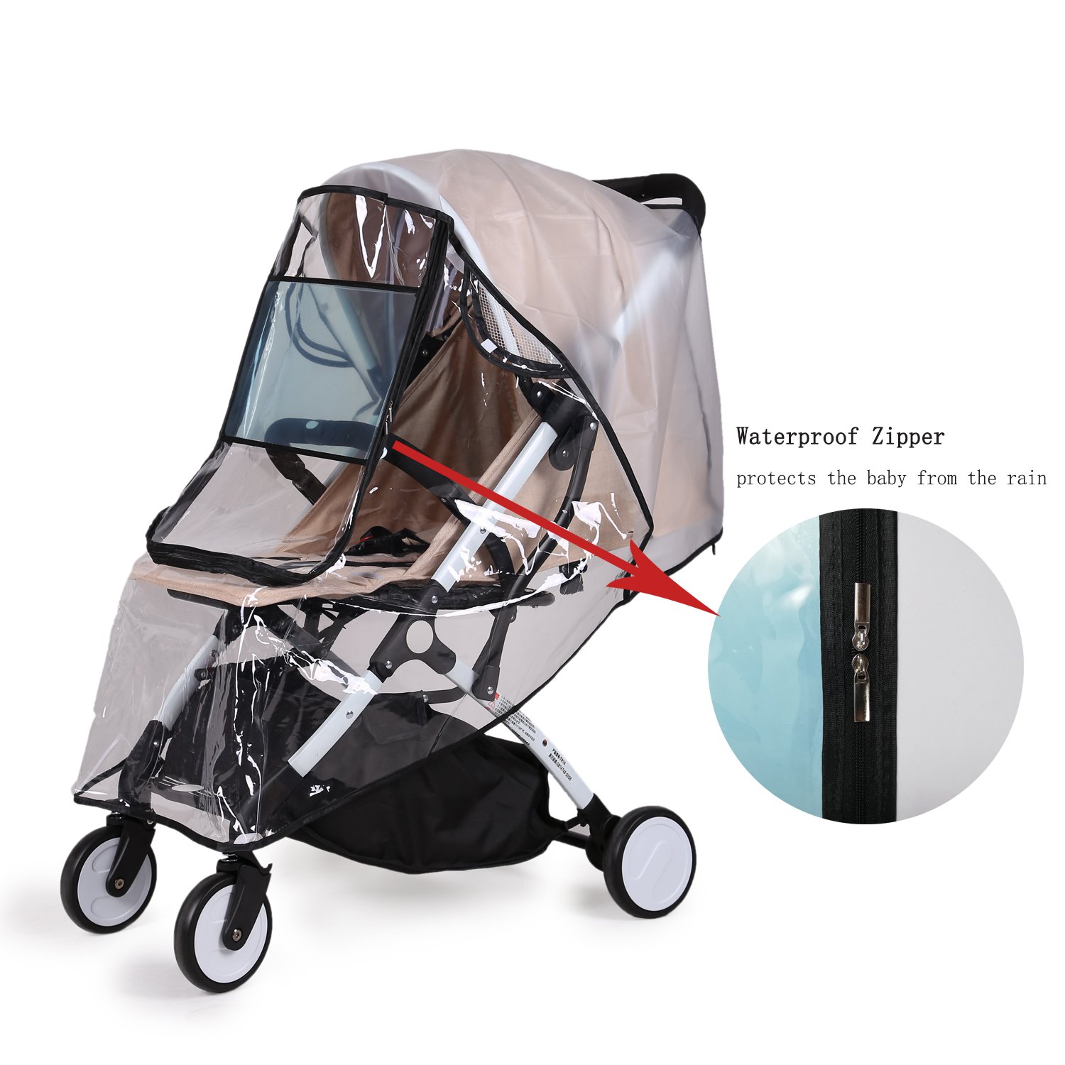 Bemece Stroller Rain Cover Universal, Baby Travel Weather Shield, Windproof Waterproof, Protect from Dust Snow : Baby