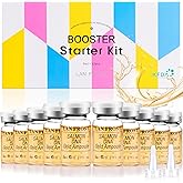 BB Facial Glow Starter Kit Serum Hyaluronic Acid Essence Skin Care Set, Salmon DNA Glod Ampoule 0.27oz 12 Vials, Glow Repair Kit with 7 Different Peptides