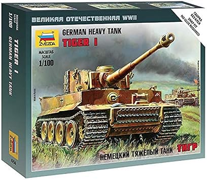 Zvezda 500786256 1 100 Allemand Heavy Tank Tiger I Amazon Fr Jeux Et Jouets
