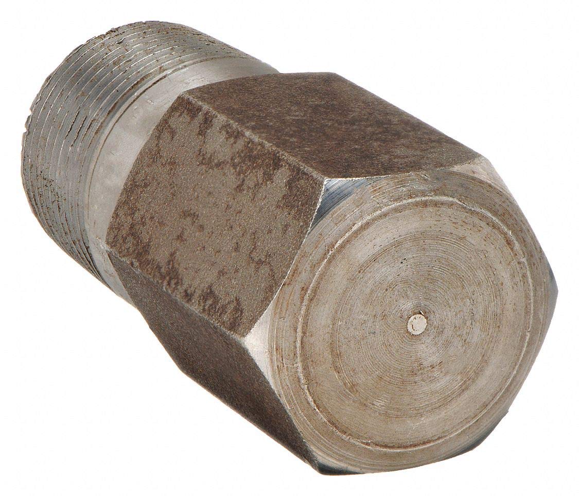 Hex Head Bull Plug, 1/2 In, NPT, Steel Industrial Pipe Fittings