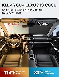Proadsy 2024 Upgrade Front Windshield Sun Shade