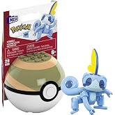 Mega Construx Pokemon Series 17 Sobble Figure Building Set with Nest Poke Ball