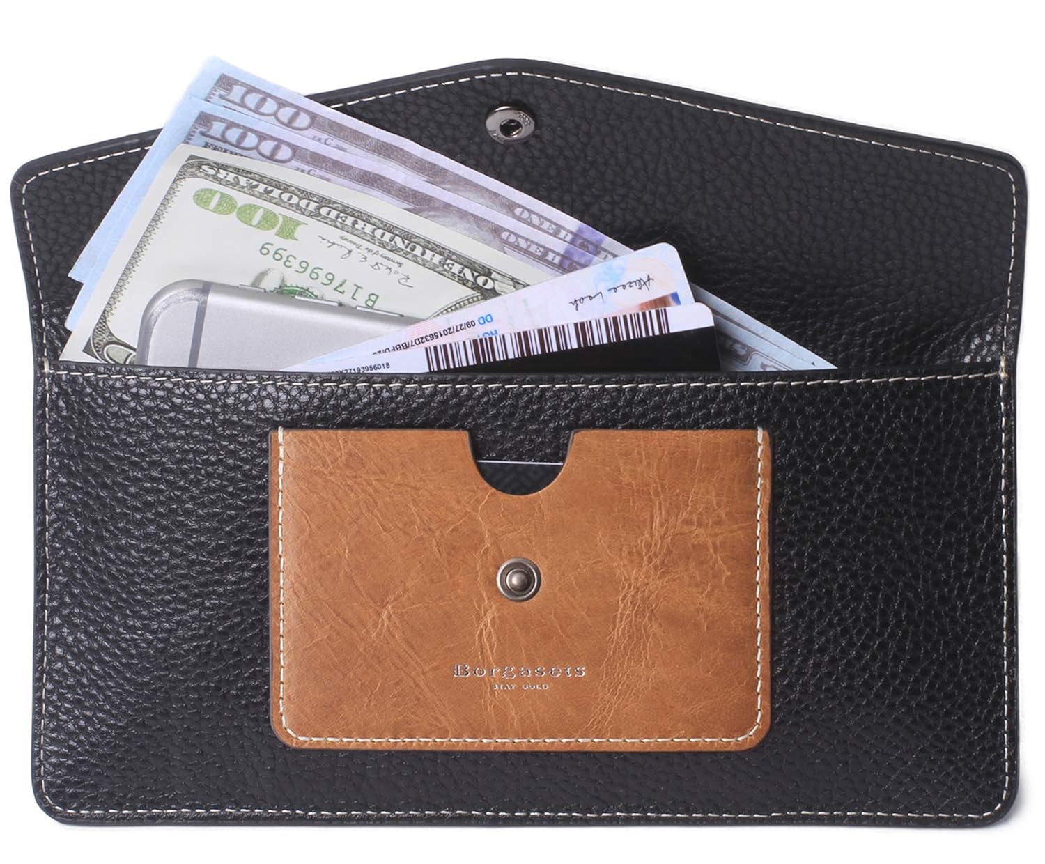 Women's Wallet Leather RFID Blocking Ultrathin Envelope Ladies Purse