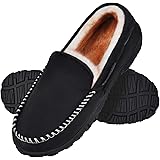 amazon essentials men's leather moccasin slipper