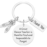 Kivosliviz Dance Teacher Gift Keychain for Women Man - Jewelry for Best Instructors