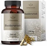HERBAMAMA Bladderwrack Capsules - 1200mg Bladderwrack Herb Powder for Energy & Overall Support - Vegan, Non-GMO Sea Iodine Source Supplement, 100 Caps