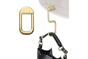KLIPSTA FLIP Bag Hook - Newly Redesigned. Portable Purse Hanger for Table with Magnetic Closure - Now Holds up to 50 lbs. Christmas Gifts for Women, Holiday Stocking Stuffers (Gold)