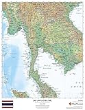 Thailand - 17" x 22" Matte Plastic Wall Map