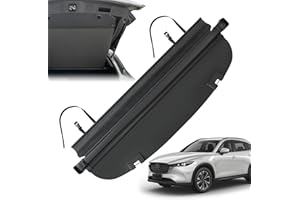 Blycorul Trunk Cargo Cover for Mazda CX5 2025 2017-2024, with Carbon Fiber Texture Ends，CX-5 Accessories, Anti-Peeping Retractable Security Shade, Privacy Screen Extra Cover