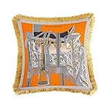 VenusL Tassels Double-Sided Velvet Throw Pillow