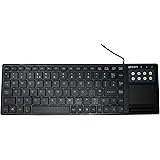 Wired USB Multimedia Keyboard with Touchpad Mouse/All-in-One Touch Pad Design/UK QWERTY Layout/iCHOOSE