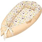 Baby Lounger - Newborn Lounger Cover Months 0-12 Months, Baby Lounger Cover Breathable & Soft Baby Nest Cover Co Sleeping Babies Essentials Gifts, Portable Infant Lounger Baby Floor Seat Rainbow