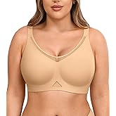 Wireless Bras for Women Plus Size Full Coverage Push Up Bra No Underwire with Support Padded Comfort Tshirt Bras