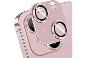QHOHQ 3 Pack Camera Lens Protector for iPhone 15 6.1" / iPhone 15 Plus 6.7", Zinc Alloy One Piece Camera Cover, [Updated Version], Full Coverage Protection, Ultra HD, Shatterproof - Pink