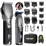FADEKING® Cordless Hair Clippers and Beard Trimmer for Men, Professional Barber Kit for Hair Cutting and Beard Styling, Premium Grooming Gift for Men