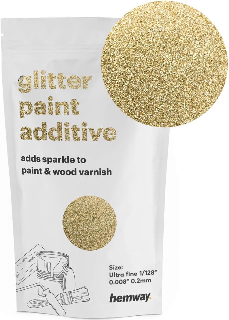 Hemway Glitter Paint Additive Ultrafine 1/128" .008" 0.2MM Emulsion
