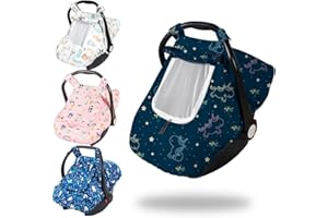 PRIMLECT Car Seat Cover Baby, Minky Baby Car Seat Cover, 3 in 1 Carseat Sover for Winter, Winter Carseat Cover for Baby with Storage Bag…