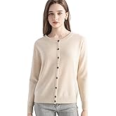 Chanyarn Women's 100% Pure Cashmere Cardigan Crew Neck Long Sleeve 2025 Fall Winter Warm Soft Knit Cardigan Sweater