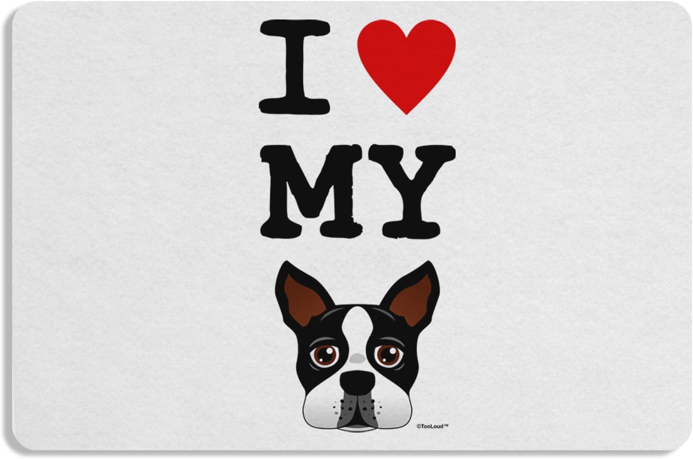 tooloud I Heart My Boston Terrier 12 x 18 Placemat, Blanco: Amazon.com