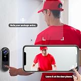 PEKNIU Wireless Doorbell Camera 1080p HD NO Monthly Fee 32GB Card 2-Way Audio view 4