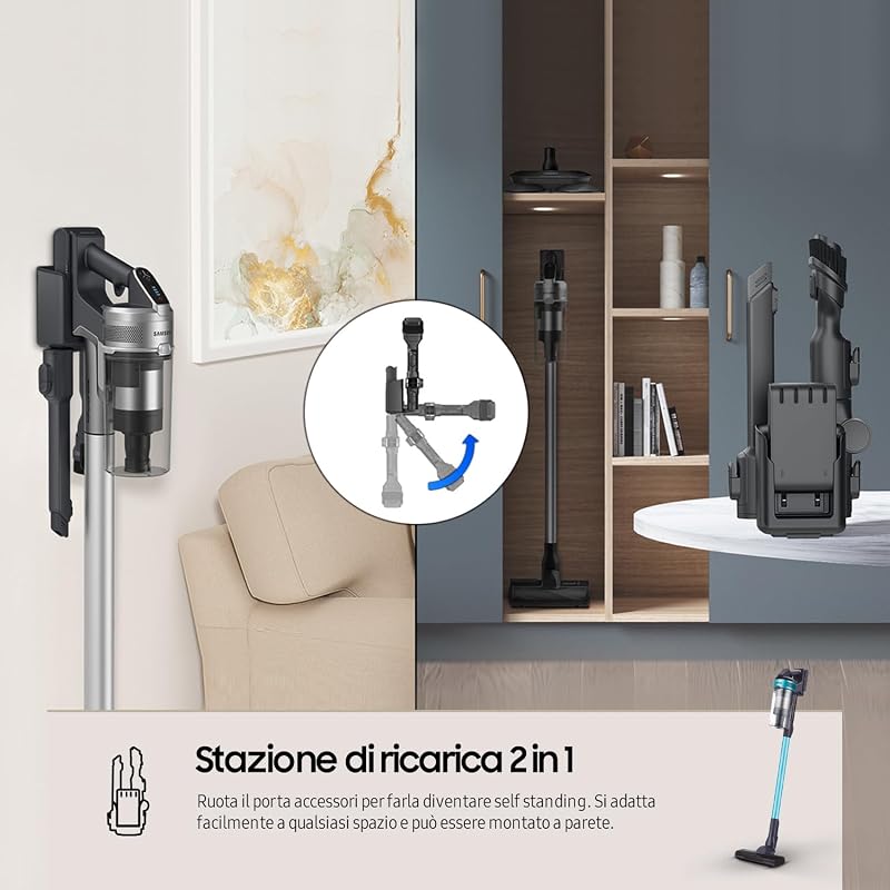 Aspirapolvere Senza Fili Jet™ 60 Turbo VS15A6031R1/ET, Senza Sacco, Potenza 150W, Fino a 40 min di autonomia, Menta