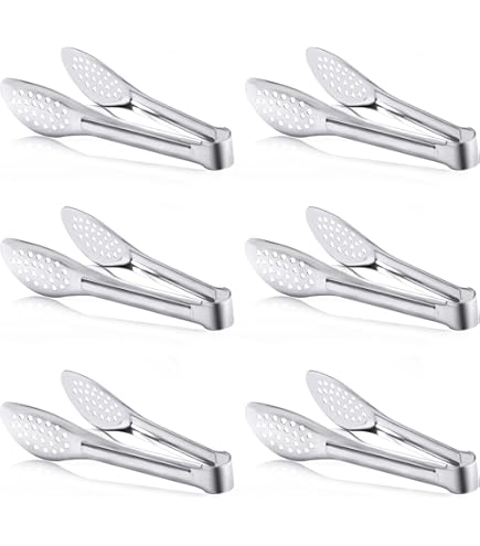 Vollrath 11.5-Inch Heavy Duty Stainless Steel Clamshell Tongs – Spring-Loaded, Made In India (Model 47312)