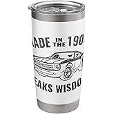 Classic Car Funny Graphic Leaks Wisdom for Auto Love Dads Stainless Steel Insulated Tumbler